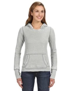 J. America JA8912 - Ladies Zen Pullover Fleece Hooded Sweatshirt -Wordans Shop 1259152 big