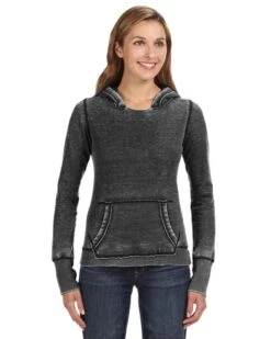 J. America JA8912 - Ladies Zen Pullover Fleece Hooded Sweatshirt -Wordans Shop 1259156 big