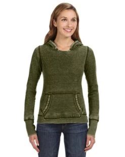 J. America JA8912 - Ladies Zen Pullover Fleece Hooded Sweatshirt -Wordans Shop 1259158 big