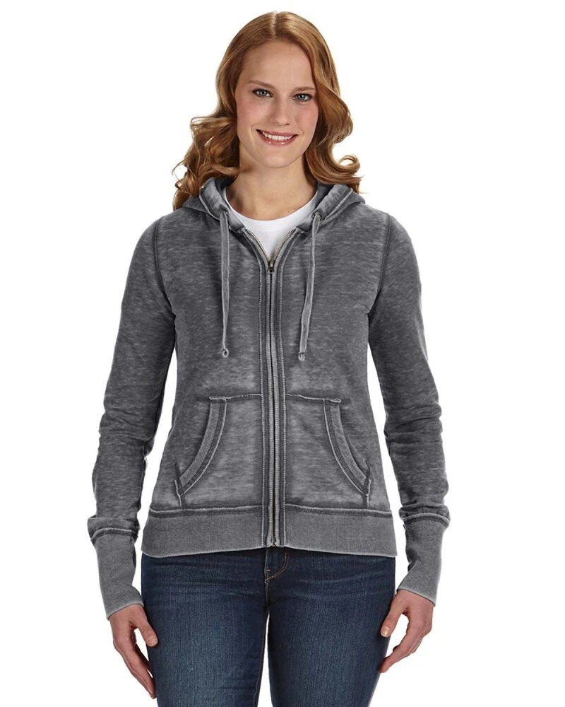 J. America JA8913 - Ladies Zen Full-Zip Fleece Hooded Sweatshirt 5 J. America JA8913 - Ladies Zen Full-Zip Fleece Hooded Sweatshirt - Image 5