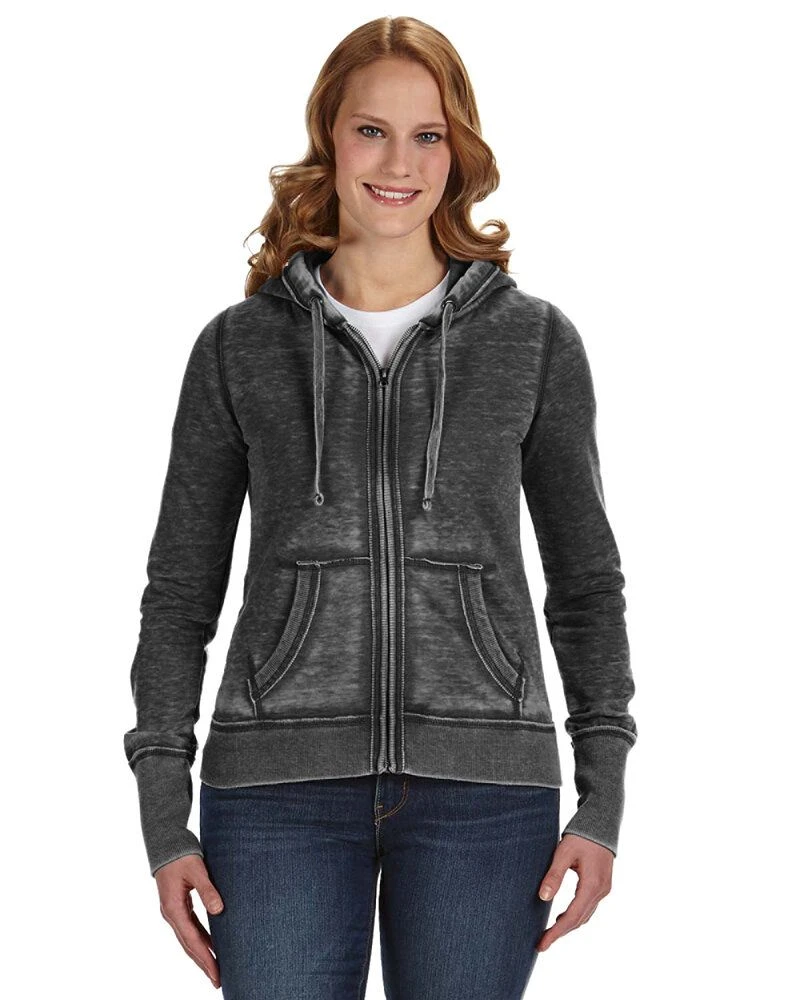 J. America JA8913 - Ladies Zen Full-Zip Fleece Hooded Sweatshirt 6 J. America JA8913 - Ladies Zen Full-Zip Fleece Hooded Sweatshirt - Image 6