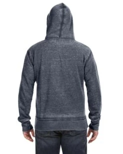 J. America JA8916 - Adult Vintage Zen Full-Zip Fleece Hooded Sweatshirt -Wordans Shop 1259638 back big