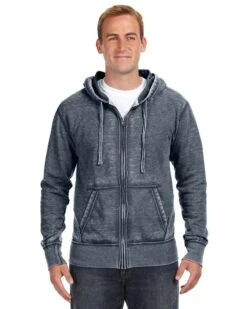 J. America JA8916 - Adult Vintage Zen Full-Zip Fleece Hooded Sweatshirt