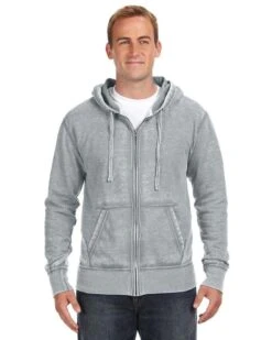 J. America JA8916 - Adult Vintage Zen Full-Zip Fleece Hooded Sweatshirt -Wordans Shop 1259639 big