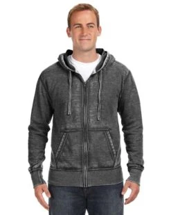 J. America JA8916 - Adult Vintage Zen Full-Zip Fleece Hooded Sweatshirt -Wordans Shop 1259641 big