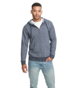 Next Level Apparel 9600 - Adult Pacifica Denim Fleece Full-Zip Hooded Sweatshirt -Wordans Shop 1260078 big