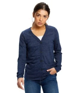US Blanks US950 - Ladies 4.9 Oz. Long-Sleeve Cardigan -Wordans Shop 1260403 big