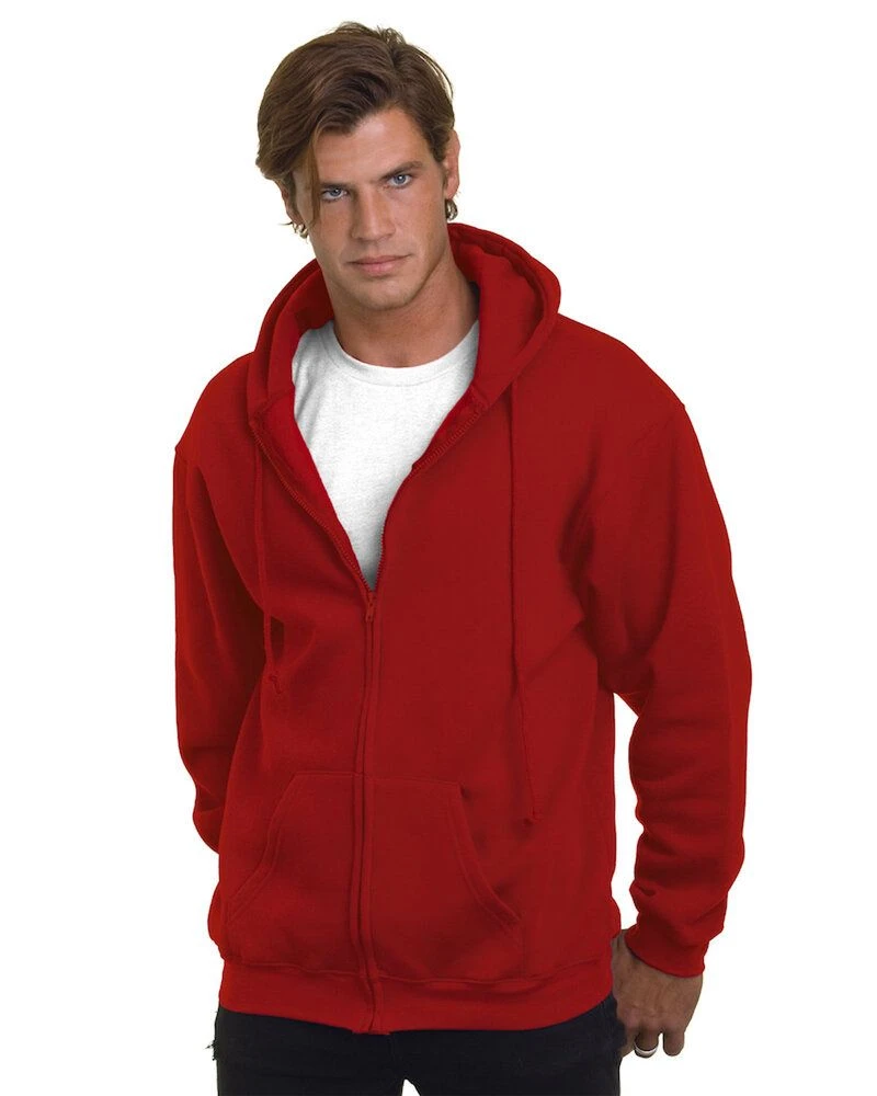 Bayside BA900 - Adult 9.5oz., 80% Cotton/20% Polyester Full-Zip Hooded Sweatshirt 9 Bayside BA900 - Adult 9.5oz., 80% Cotton/20% Polyester Full-Zip Hooded Sweatshirt - Image 9