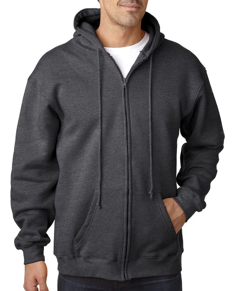 Bayside BA900 - Adult 9.5oz., 80% Cotton/20% Polyester Full-Zip Hooded Sweatshirt 7 Bayside BA900 - Adult 9.5oz., 80% Cotton/20% Polyester Full-Zip Hooded Sweatshirt - Image 7