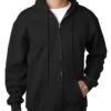 Bayside BA900 - Adult 9.5oz., 80% Cotton/20% Polyester Full-Zip Hooded Sweatshirt