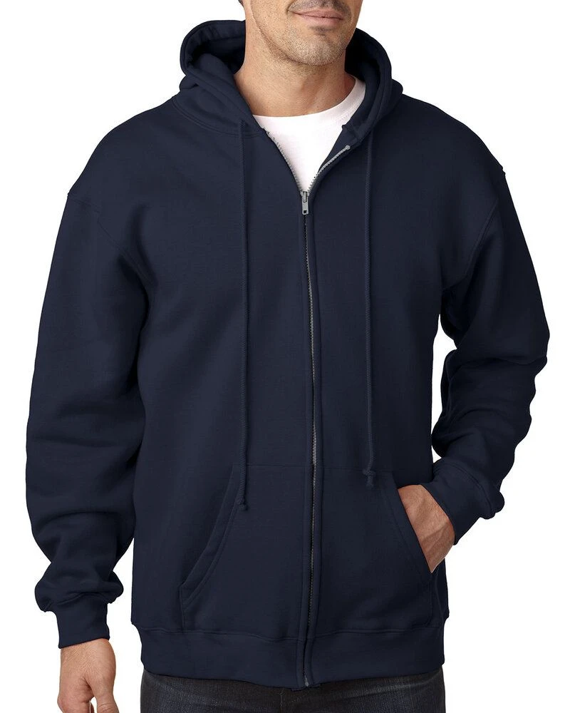 Bayside BA900 - Adult 9.5oz., 80% Cotton/20% Polyester Full-Zip Hooded Sweatshirt 8 Bayside BA900 - Adult 9.5oz., 80% Cotton/20% Polyester Full-Zip Hooded Sweatshirt - Image 8