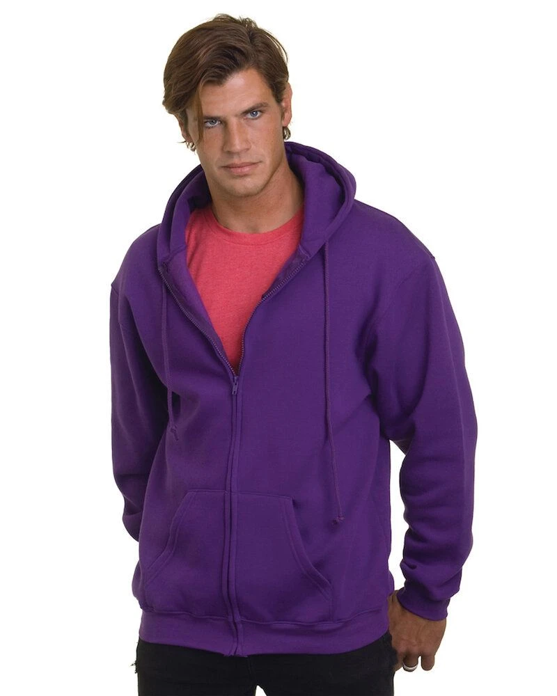 Bayside BA900 - Adult 9.5oz., 80% Cotton/20% Polyester Full-Zip Hooded Sweatshirt 5 Bayside BA900 - Adult 9.5oz., 80% Cotton/20% Polyester Full-Zip Hooded Sweatshirt - Image 5