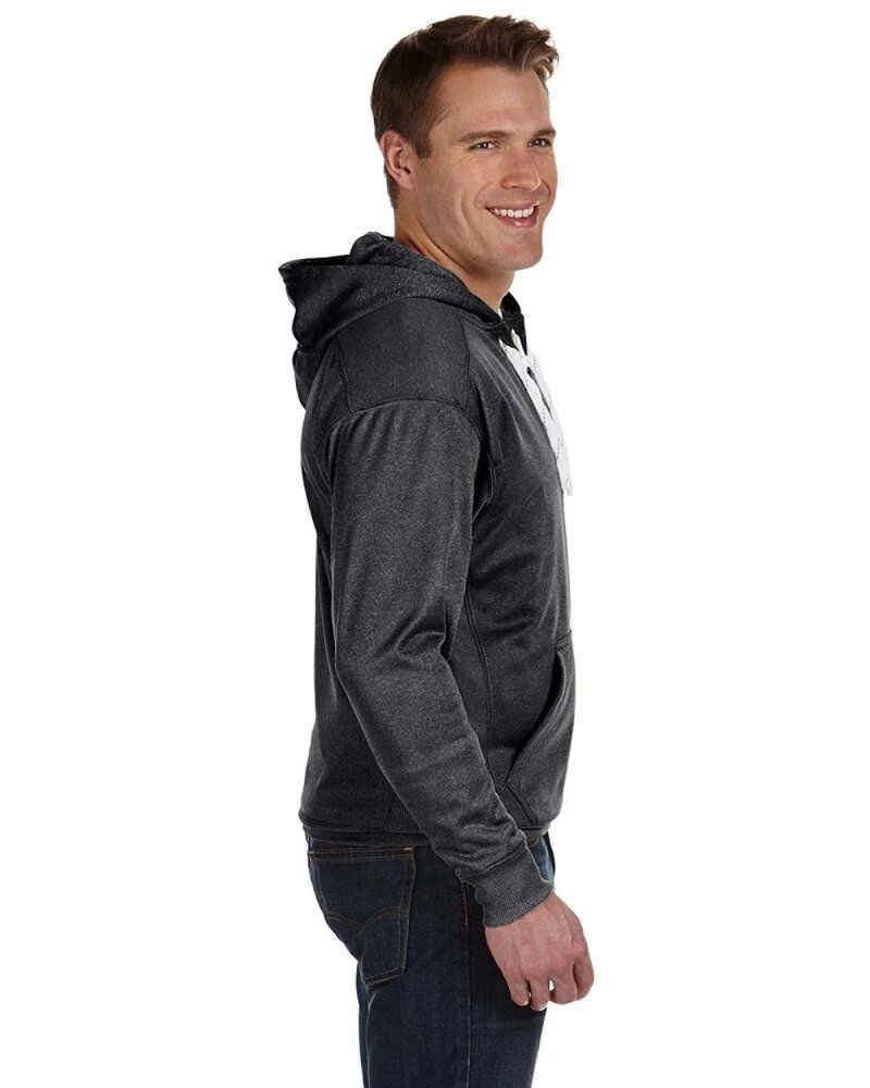 J. America JA8833 - Adult Sport Lace Poly Hooded Sweatshirt 2 J. America JA8833 - Adult Sport Lace Poly Hooded Sweatshirt - Image 2