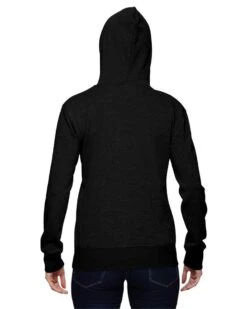 J. America JA8860 - Ladies Glitter French Terry Hooded Sweatshirt -Wordans Shop 1261254 back big