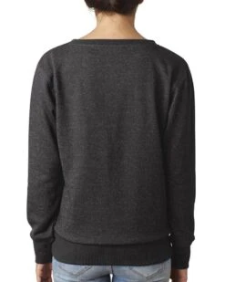 J. America JA8867 - Ladies Glitter French Terry Crew -Wordans Shop 1261554 back big