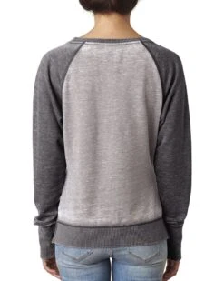 J. America JA8927 - Ladies Zen Contrast Crew -Wordans Shop 1261691 back big