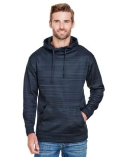 J. America JA8661 - Adult Odyssey Striped Poly Fleece Pullover Hood