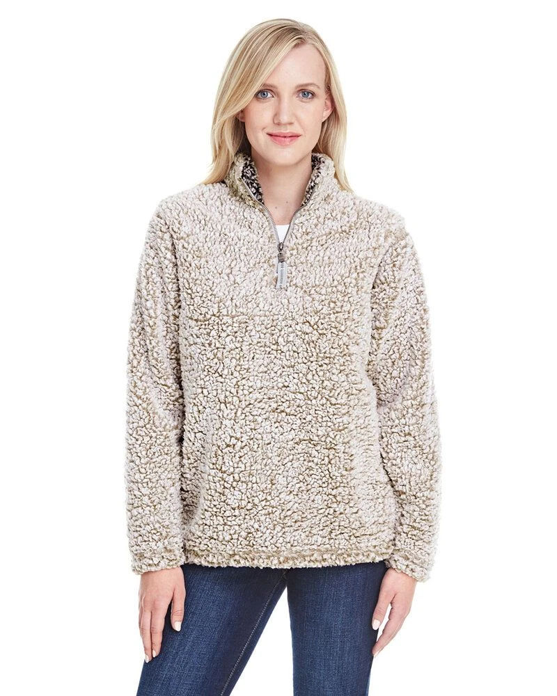 J. America JA8451 - Ladies Epic Sherpa 1/4 Zip 5 J. America JA8451 - Ladies Epic Sherpa 1/4 Zip - Image 5