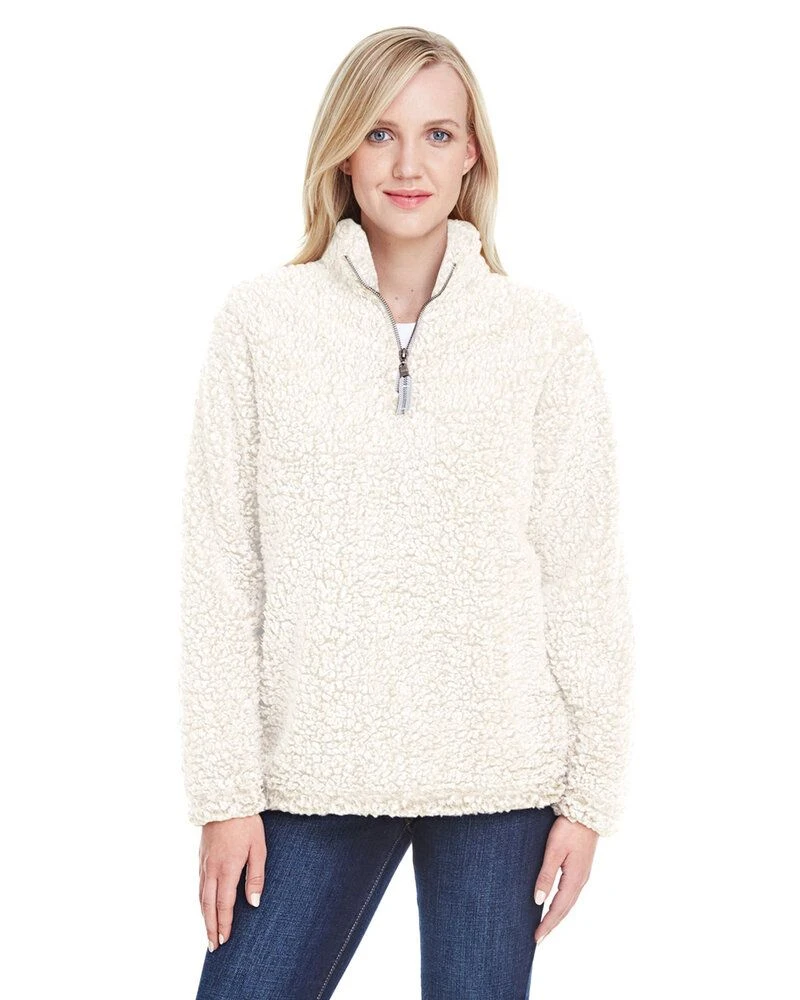 J. America JA8451 - Ladies Epic Sherpa 1/4 Zip 4 J. America JA8451 - Ladies Epic Sherpa 1/4 Zip - Image 4