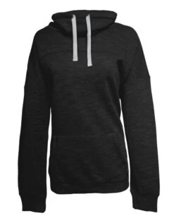 J. America JA8673 - Ladies Melange Fleece Cowl Neck Sweatshirt