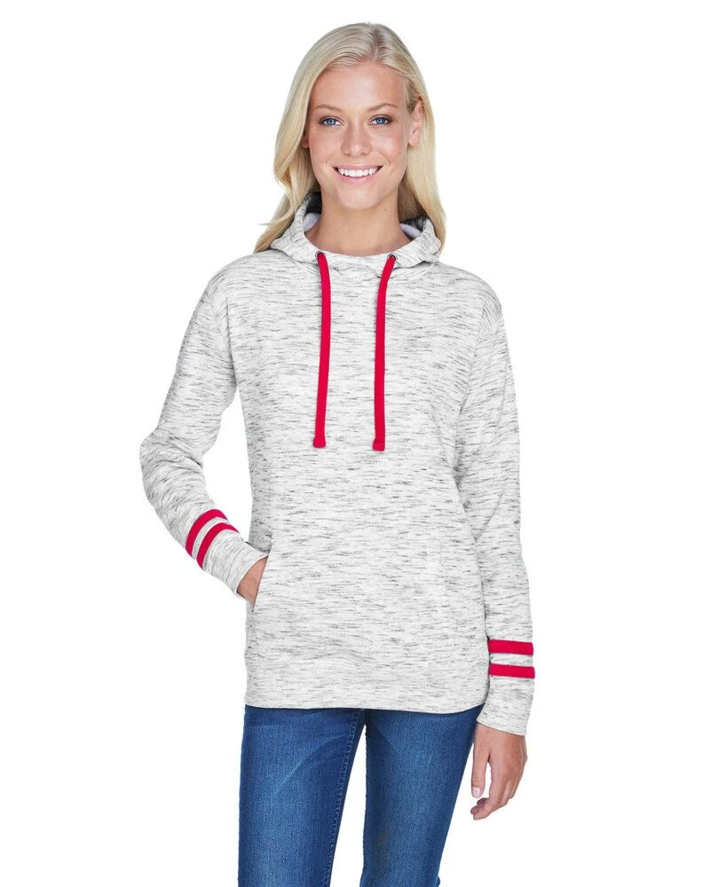 J. America JA8674 - Ladies Melange Scuba Neck Sweatshirt 4 J. America JA8674 - Ladies Melange Scuba Neck Sweatshirt - Image 4
