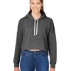 J. America 8853JA - Ladies Triblend Cropped Hooded Sweatshirt