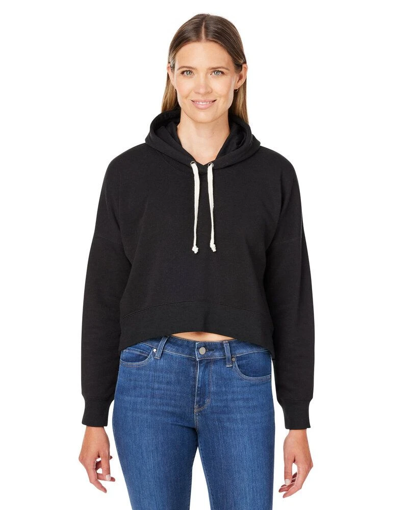 J. America 8853JA - Ladies Triblend Cropped Hooded Sweatshirt 5 J. America 8853JA - Ladies Triblend Cropped Hooded Sweatshirt - Image 5