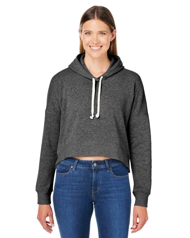 J. America 8853JA - Ladies Triblend Cropped Hooded Sweatshirt 4 J. America 8853JA - Ladies Triblend Cropped Hooded Sweatshirt - Image 4