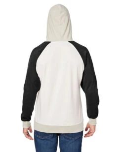 J. America 8886JA - Unisex Vintage Tricolor Hooded Sweatshirt -Wordans Shop 1263449 back big