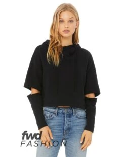 Bella+Canvas 7504 - FWD Fashion Ladies Cut Out Hooded Fleece