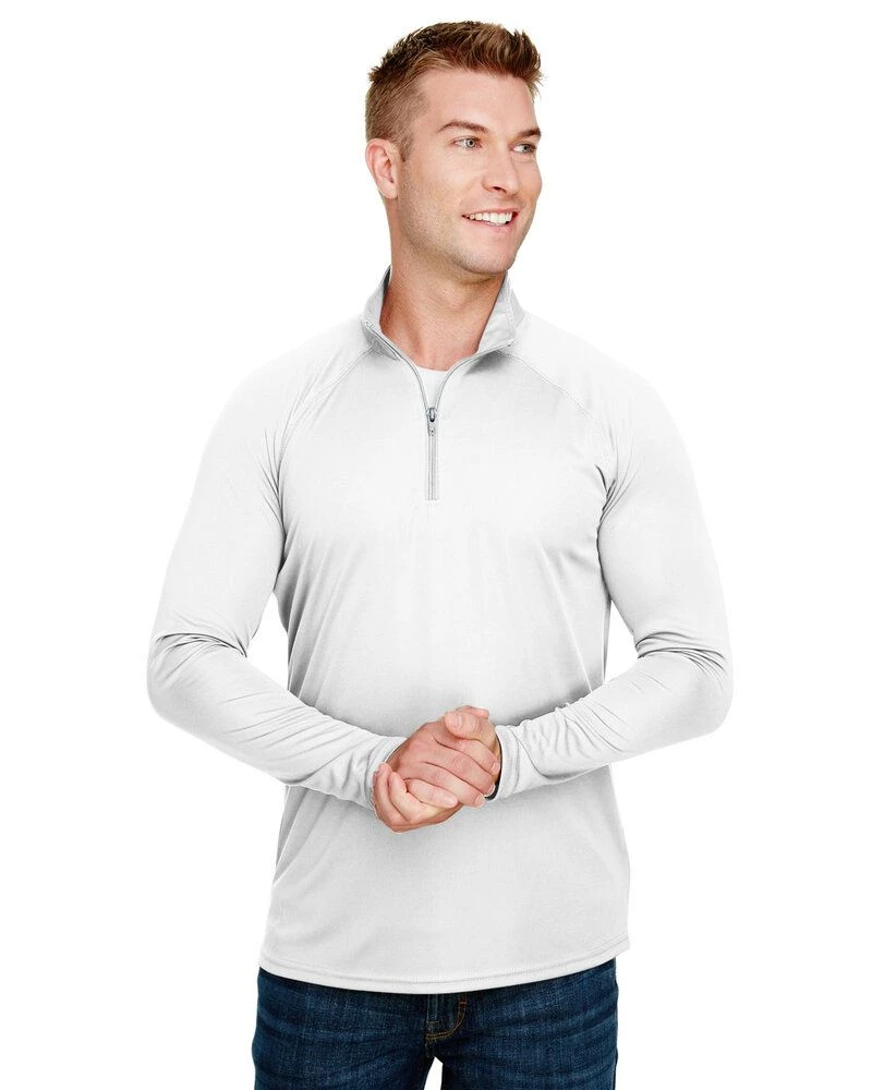 A4 N4268 - Adult Daily Polyester 1/4 Zip 2 A4 N4268 - Adult Daily Polyester 1/4 Zip - Image 2