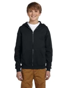 Jerzees 993B - Youth 8 Oz. NuBlend® Fleece Full-Zip Hooded Sweatshirt