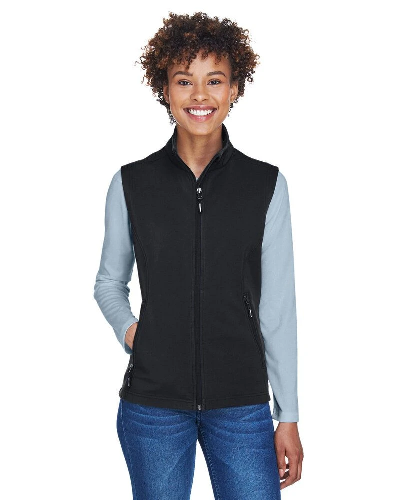 CORE365 CE701W - Ladies Cruise Two-Layer Fleece Bonded Soft Shell Vest 1 CORE365 CE701W - Ladies Cruise Two-Layer Fleece Bonded Soft Shell Vest
