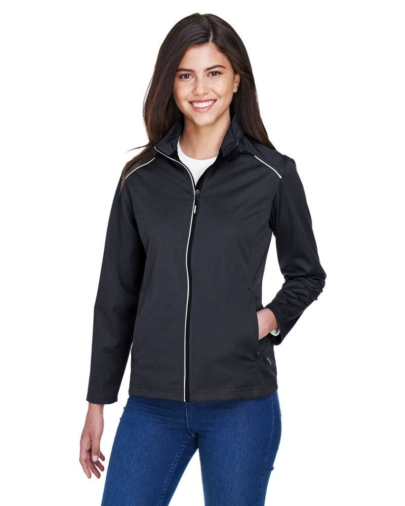 CORE365 CE708W - Ladies Techno Lite Three-Layer Knit Tech-Shell 1 CORE365 CE708W - Ladies Techno Lite Three-Layer Knit Tech-Shell