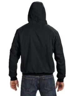 Dri Duck 5020 - Hooded Boulder Cloth Jacket With Tricot Quilt Lining -Wordans Shop 129560 back big