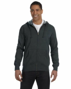 Econscious EC5680 - Men's 11.67 Oz. Organic/Recycled Heathered Full-Zip Hood