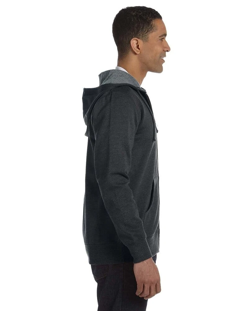 Econscious EC5680 - Men's 11.67 Oz. Organic/Recycled Heathered Full-Zip Hood 2 Econscious EC5680 - Men's 11.67 Oz. Organic/Recycled Heathered Full-Zip Hood - Image 2