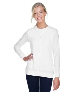 Devon & Jones DP181W - Perfect Fit Ladies Ribbon Cardigan -Wordans Shop 140291 big