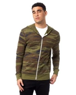 Alternative AA1970P - Men's Eco Long-Sleeve Printed Zip Hoodie