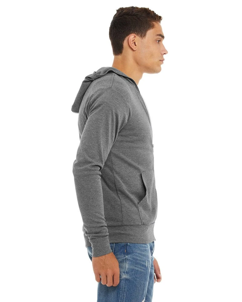 Bella B3939 - Unisex Triblend Light Hoodie 2 Bella B3939 - Unisex Triblend Light Hoodie - Image 2
