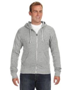 J. America J8872 - Adult Tri-Blend Fleece Full-Zip Hood -Wordans Shop 318706 big