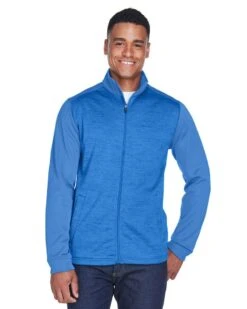 Devon & Jones DG796 - Men's Newbury Colorblock Mélange Fleece Full-Zip -Wordans Shop 327119 big