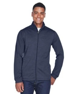 Devon & Jones DG796 - Men's Newbury Colorblock Mélange Fleece Full-Zip -Wordans Shop 327122 big