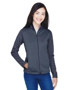 Devon & Jones DG796W - Ladies Newbury Colorblock Mélange Fleece Full-Zip -Wordans Shop 327137 big