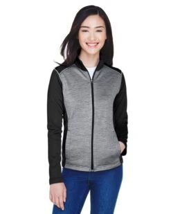 Devon & Jones DG796W - Ladies Newbury Colorblock Mélange Fleece Full-Zip -Wordans Shop 327140 big