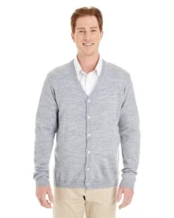 Harriton M425 - Men's Pilbloc V-Neck Button Cardigan Sweater -Wordans Shop 327149 big