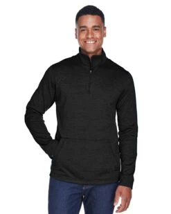 Devon & Jones DG798 - Men's Newbury Mélange Fleece Quarter-Zip -Wordans Shop 327245 big