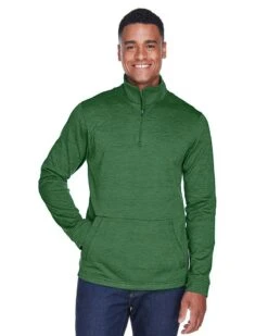 Devon & Jones DG798 - Men's Newbury Mélange Fleece Quarter-Zip -Wordans Shop 327248 big