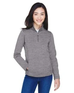 Devon & Jones DG798W - Ladies Newbury Mélange Fleece Quarter-Zip -Wordans Shop 327251 big