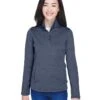 Devon & Jones DG798W - Ladies Newbury Mélange Fleece Quarter-Zip